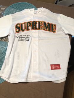 supreme L/S baseball jacket mesh size large