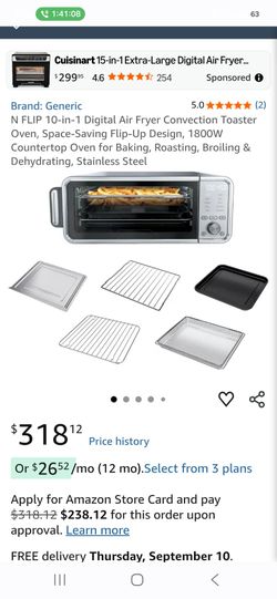 N FLIP 10-in-1 Digital Air Fryer Toaster Oven