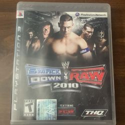 Smack Down Vs Raw 2010 PS3 Game 