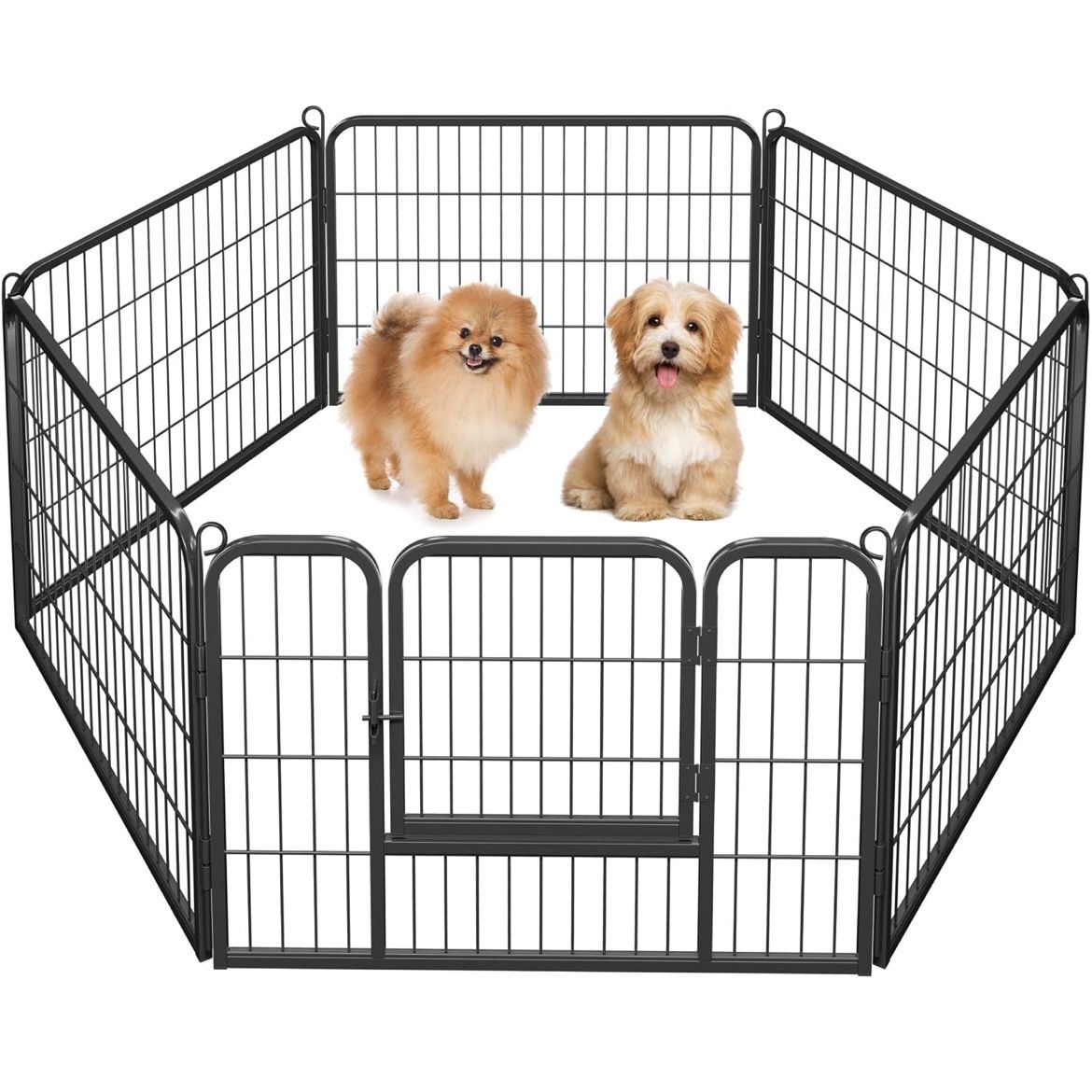 Dog Playpen Indoor, Extra Wide Outdoor Dog Fence Foldable Pet Puppy Exercise Pen for Yard/Garden/RV Camping, 6 Panels 24 Inch Height