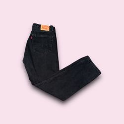 Levi’s 505 Jeans Mens 36x34 Black Straight Regular Dark Wash Denim Y2K