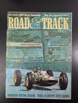 Road & Track January 1964 Issue Jim Clark World Champion