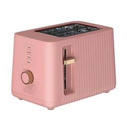 Thyme & Table 2-Slice Toaster, Extra-Wide Slots with Removable Crumb Tray, Faded Rose