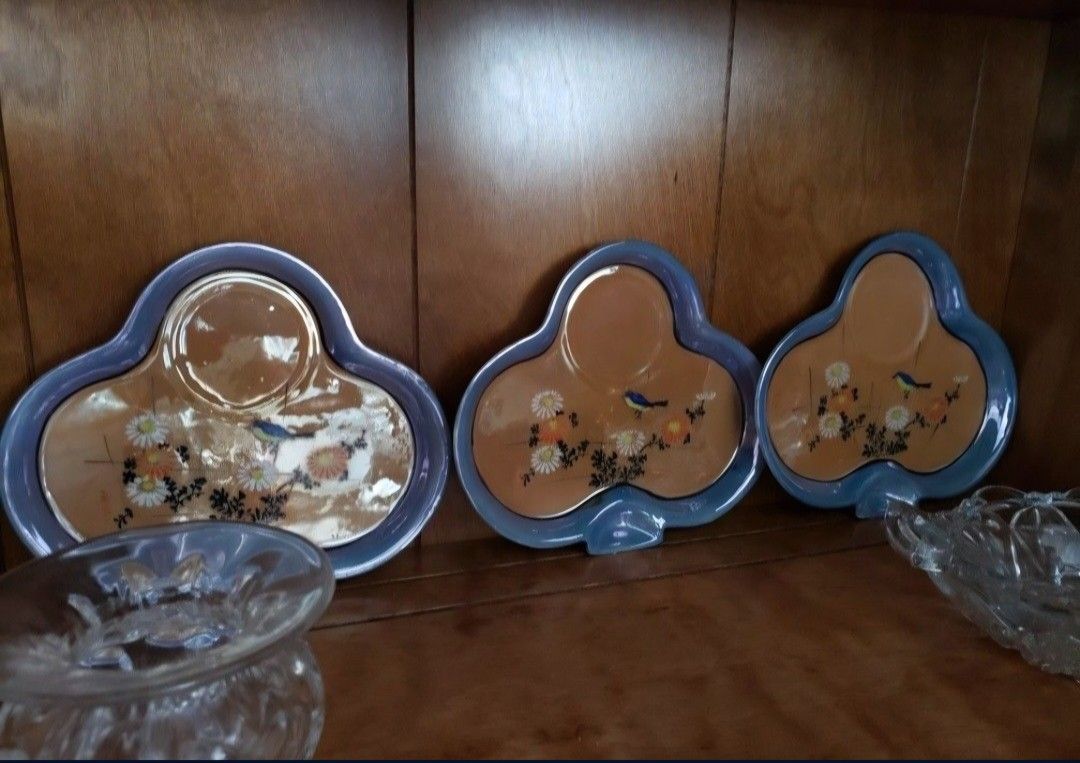 3 Cute Ceramic Matching Plates