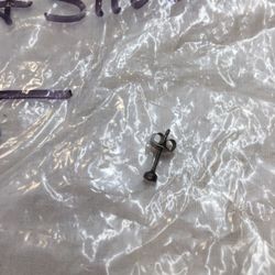 Silver and onyx earring