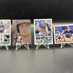 Cal Raleigh Rookie and 3 other Baseball Cards