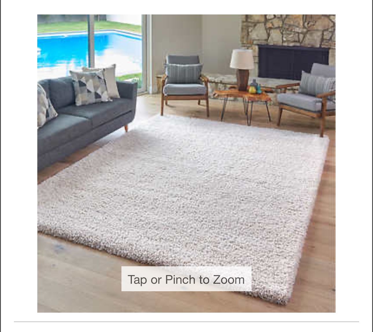 Costco Thomasville Luxury Shag Rug Cream 8 X 10