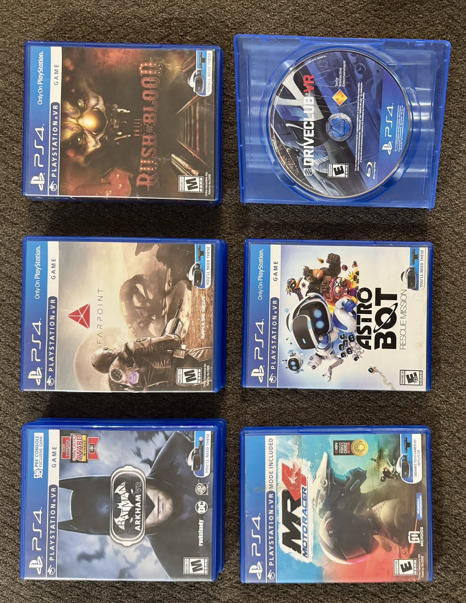 PS4 VR Games – from $15 to $25