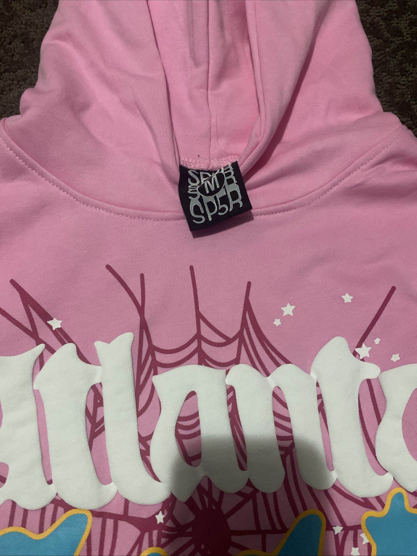 Spider Hoodie Pink Size M 