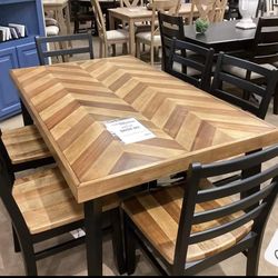 Ashley 7 Pcs Dining Set Table and 6 Chairs 