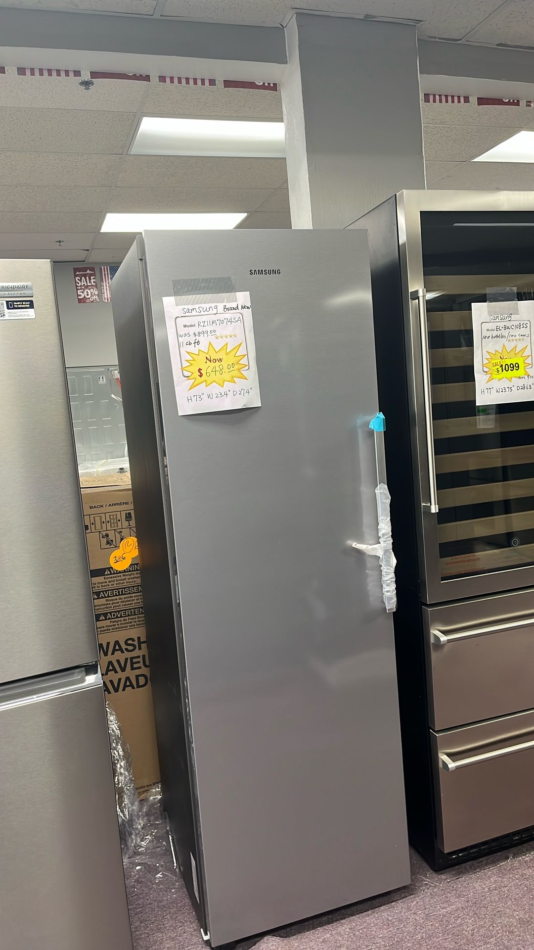 Freezer And Refrigerator Convertible 24” In New 1 Year Warranty