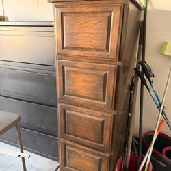 Custom Solid Wood Filing Cabinet