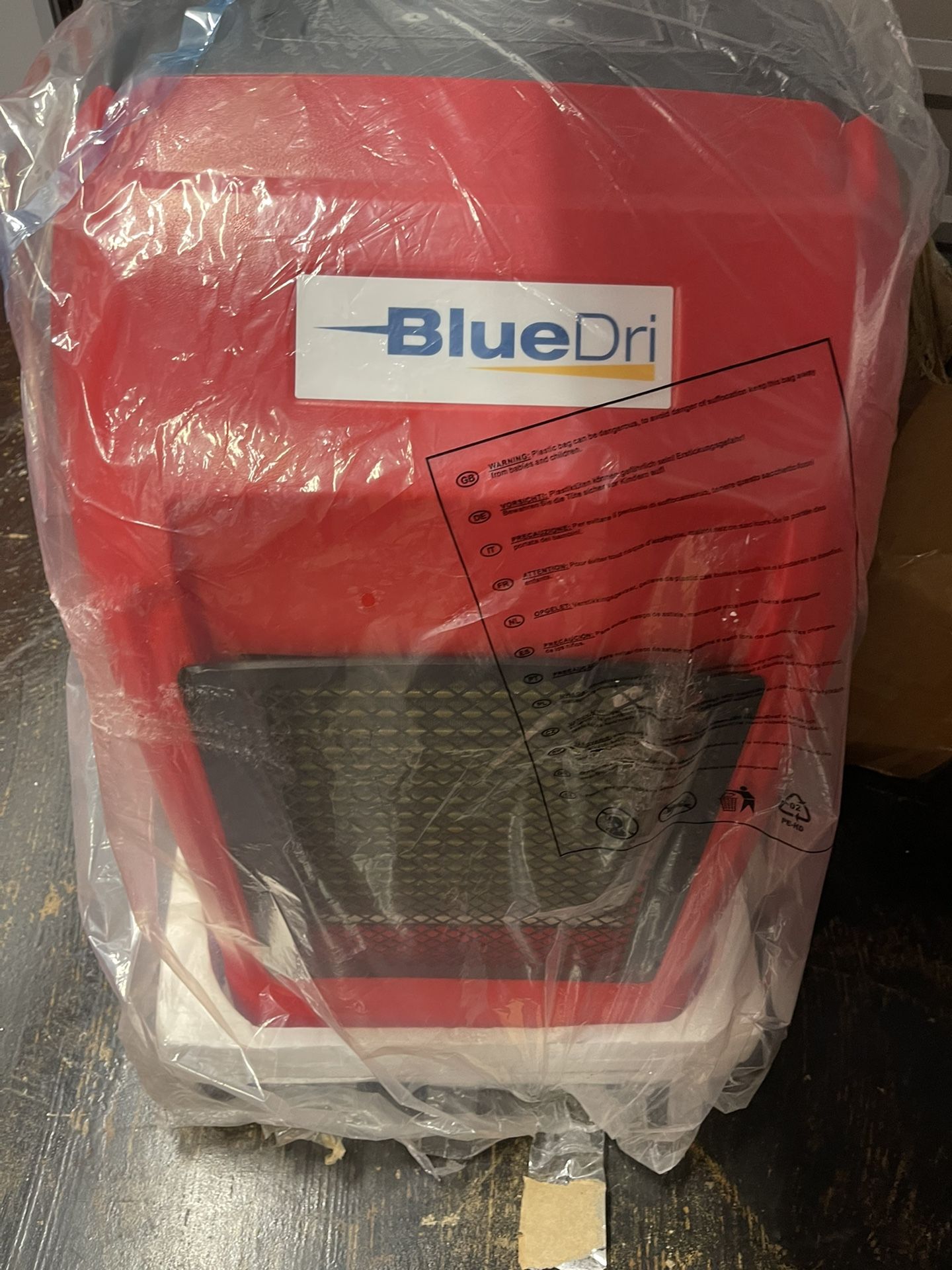 BlueDri BD-76P BL Industrial Commercial Dehumidifier with Hose for Basements in Homes and Job Sites, Red
