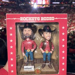 Houston Rockets Steven Adams and Reed Sheppard Rodeo Bobblehead SGA