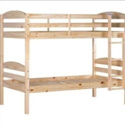 Solid wood bunk beds also can be single twin beds (New In A Box)