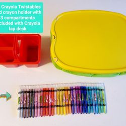 Crayola Lap Desk,  32 Crayola Twistables And Crayon Holder