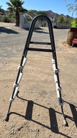 Pool ladder 59 inches high by 40 inches long and 16 inches wide
