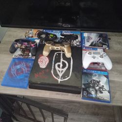 PlayStation 4 Slim 3 PS4 Controller And 7 Game 