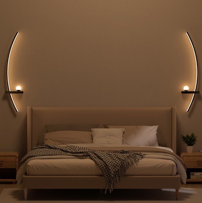Modern Orb Arc Wall Lamp 2-pack