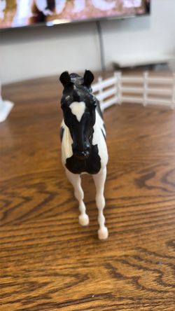 Vtg Breyer Horse Black Tobiano Pinto Classic Jet Run Mold