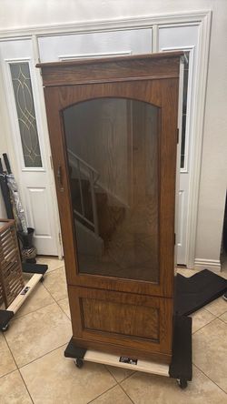 Free Wood Cabinet with Glass Door