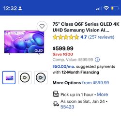 Used Samsung 4k Smart Watch Tv Mint Condition!!!