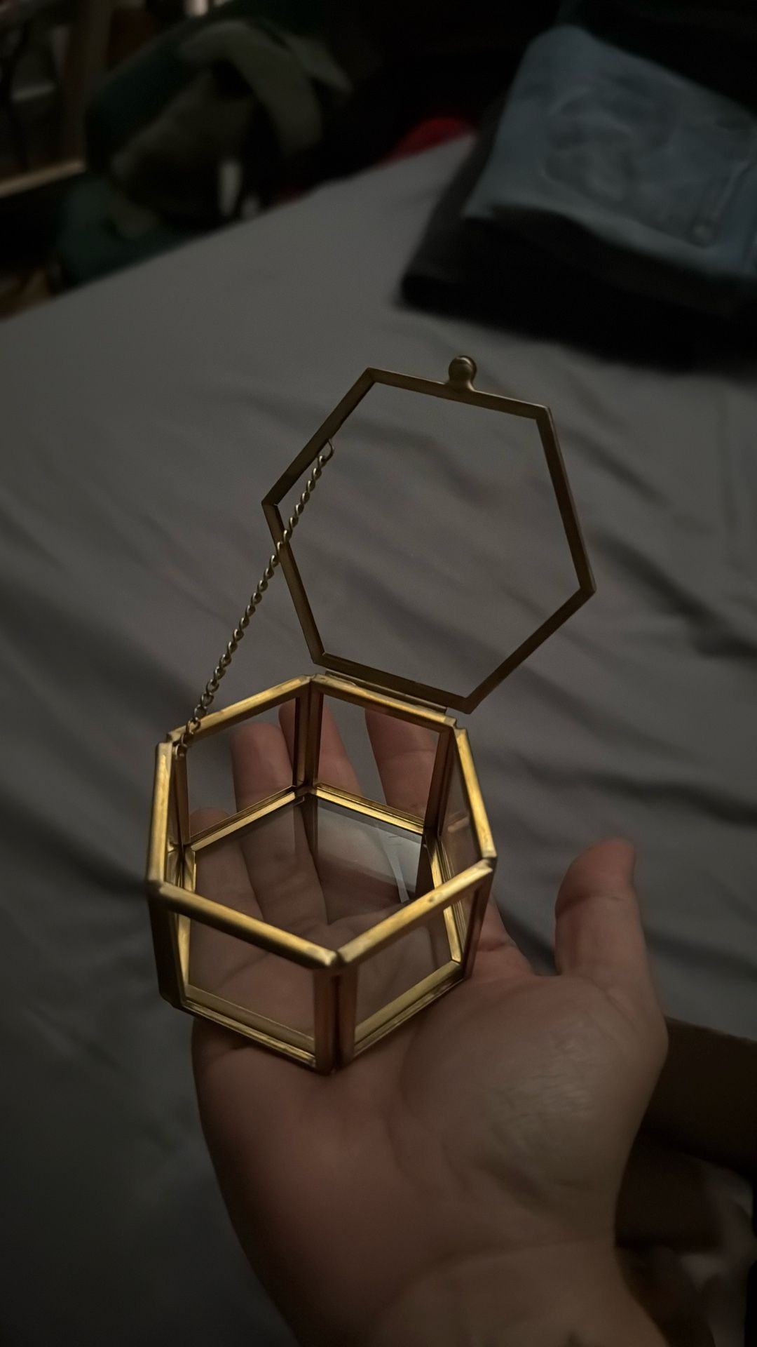 Geometric Glass Jewelry Box