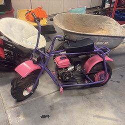 Pink and Purple Doodle Bike