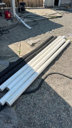 70’ of 4” Drainage Pipe – PVC Sewer Pipe & Solid Corrugated