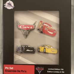 Disney Cars Pin Set LE 750 Limited Edition Lightning McQueen Stone Ramirez RARE