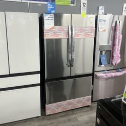 Samsung - 32 cu. ft. 3-Door French Door Smart Refrigerator with Dual Auto Ice Maker - Stainless Steel