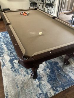 Pool Table With Side Table