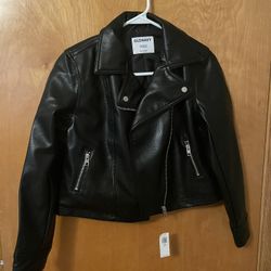 NEW Women’s Petite XS Faux leather moto jacket 