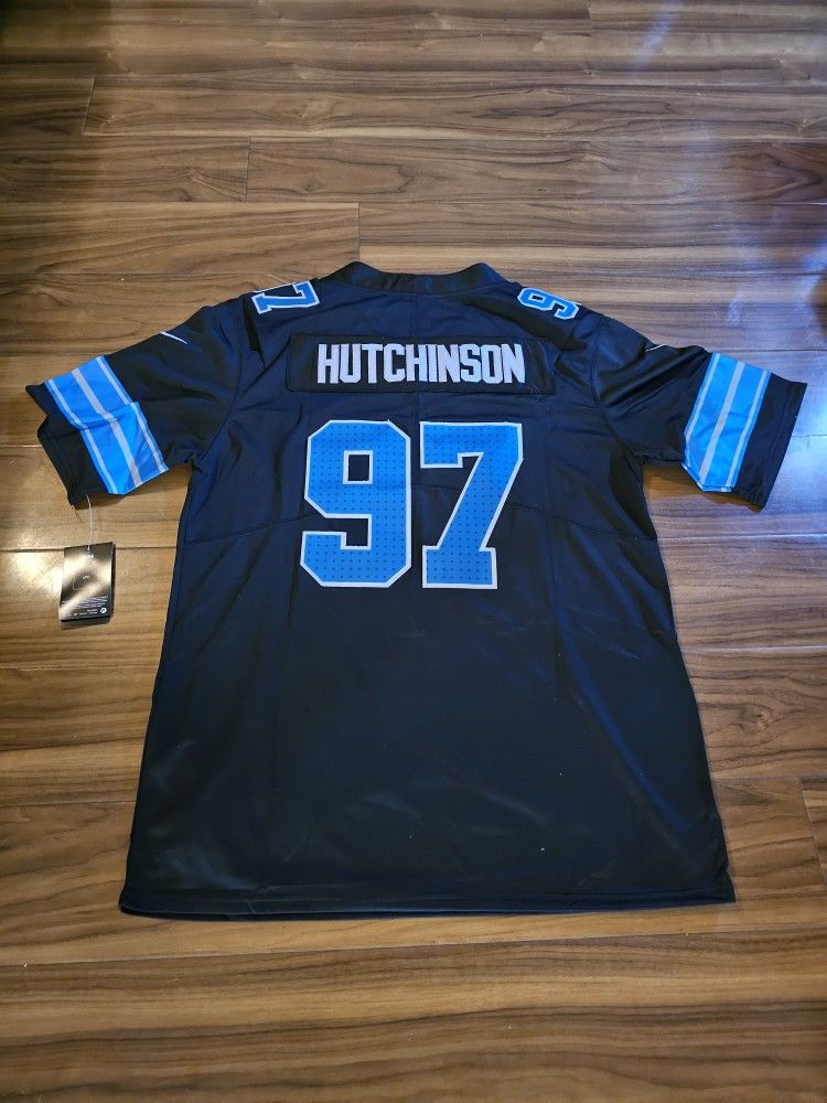 Lions Hutchinson Black Jerseys $60ea Firm S M L Xl 2x 3x