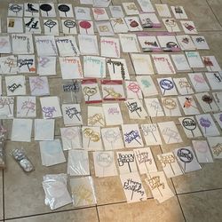 Over 250 Cake Toppers Lot Different Colors For Every Occasion