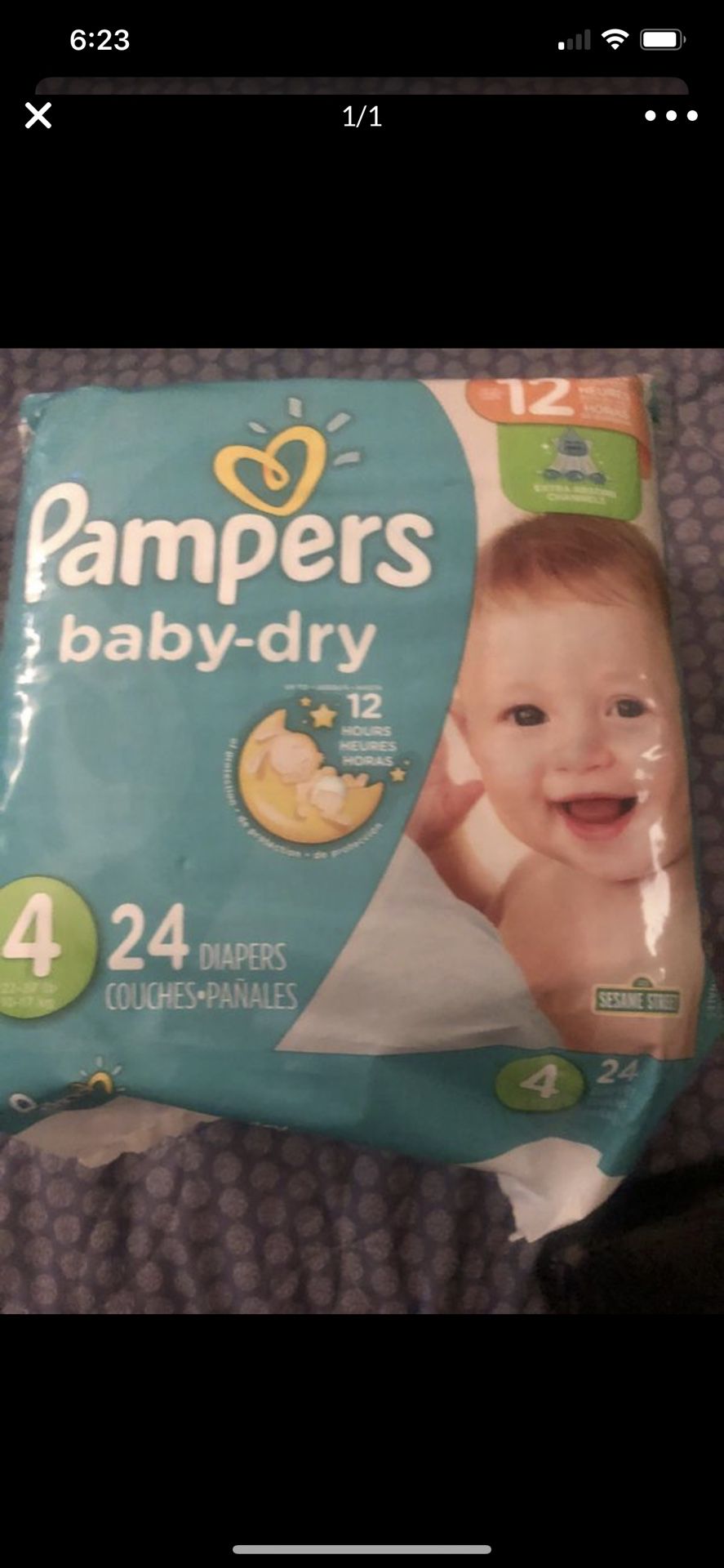 Pampers size 4 $6 each