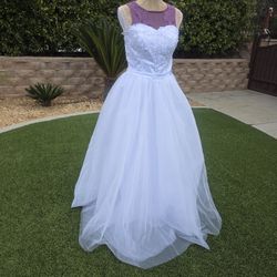 White Gown Wedding Quinceañera Davids Bridal 8/10