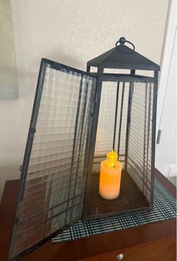 Large glass and metal home decor