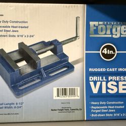 Central Forge 4” Drill Press Vise – Heavy Duty Cast Iron (New in Box)