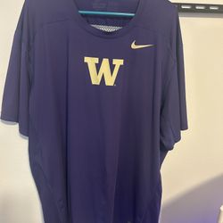 Washington Huskies Shirt Mens 3XL Nike Pro Combat Short Sleeve Workout Shirt 