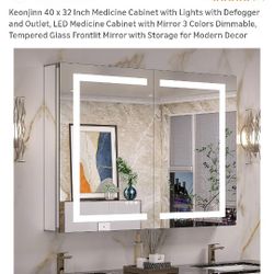 Mirror Cabinet For Washroom LED Touch Screen