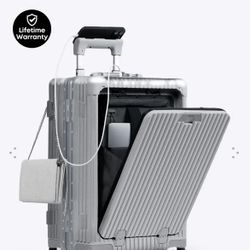 Luggage- NOBL silver Carry On Suitcase