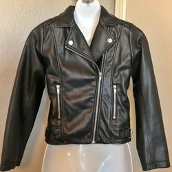 H&M Faux Leather Jacket Size 9-10Y