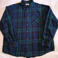 Magellan Plaid Flannel Long Sleeve Button-Up Shirt Men's Size XL $10