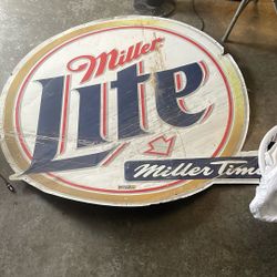 Miller Lite Beer Sign 