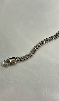 Sterling Silver 925 Cuban Link 5mm 22" Chain Necklace (New)