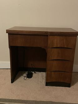 Sewing machine wooden desk