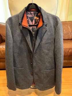 Ted Baker Men’s Layered Herringbone Blazer / Jacket - Size 6 (US 46 / XL)