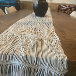  Solid Oak 84” Farmhouse Trestle Table – Seats 8 