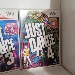 Nintendo Wii Just Dance 3 Just Dance 4 Games 
